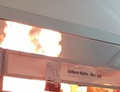 شاهد.. اندلاع حريق بإحدى دور النشر المشاركة فى معرض الدار البيضاء للكتاب