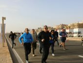 وزراء الآثار والسياحة والرياضة فى مارثون الأهرامات.. صور