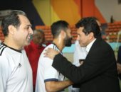 صور.. وزير الرياضة يشهد مباراة استعراضية بين نجوم الكرة المصرية بأسوان 