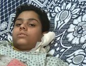 طفل مصاب بحادث الدرب الأحمر: مش بنخاف من الإرهاب وبندعم بلدنا