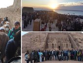 صور.. لأول مرة.. السفراء الأفارقة يشهدون فعالية تعامد الشمس على رمسيس الثانى بأبوسمبل.. 15 سفيرًا من الدول الإفريقية بالقاهرة وعائلاتهم يشاركون فى الحدث العالمى.. سفير الكاميرون: نشعر أننا كيان واحد