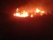 14 سيارة إطفاء تخمد حريقا هائلا اندلع فى مصنع تنر بأبو رواش