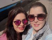 شاهد.. عائشة بن أحمد ونجلاء بدر فى كواليس مسلسل "أبو جبل"