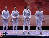 الروسية إينا والإيطالى جاروزو بعد التتويج بكأس العالم للسلاح: "شكرا مصر"