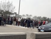 زحام مرورى بمحور 26 يوليو اتجاه ميدان لبنان بسبب تصادم سيارتين