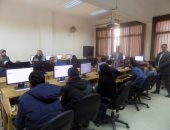 إجراء الاختبار الإلكترونى الموحد "E-Exam" بجامعة الفيوم