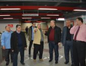 صور.. رئيس مترو الأنفاق والعضو المنتدب يتفقدان محطة مترو العتبة