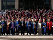 رئيس جامعة طنطا يحضر حفل تخريج دفعة جديدة من طلاب كلية التمريض