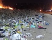 شكوى من تراكم القمامة أمام مدينة التوفيقية بالحى 11 فى مدينة نصر