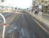 صور.. توسعة الشوارع الرئيسية بالإسكندرية للتغلب على الزحام المرورى