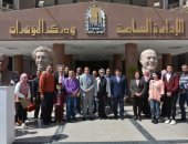 صور.. مجدى يعقوب ومحمد صلاح فى معرض النحت بجامعة أسيوط