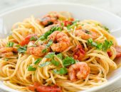 طريقة عمل المكرونة بالجمبرى 