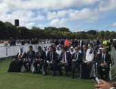 صور .. سفير مصر فى نيوزيلندا يشارك فى مراسم دفن الشهداء المصريين 