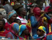 قميص الزمالك يظهر فى مدرجات مباراة الكونغو الديموقراطية وليبيريا