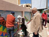 مبادرة "المنيا أجمل مدينة" تلون الشوارع وأسوار المدارس