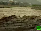 فيديو.. الأمطار الغزيرة تتسبب بفيضانات فى شمال العراق