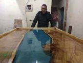 طالب بفنون تطبيقية يصمم مجسما لقناة السويس اعترافا بفضلها فى خدمة الاقتصاد