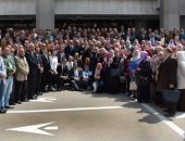 صور.. وزير الطيران يلتقى العاملين بهيئة الأرصاد الجوية