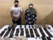 سقوط شخصين بحوزتهما 30 طربة حشيش و7 تماثيل يشتبه فى أثريتها بالفيوم