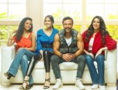 شاهد.. محمد إمام يتوسط جميلات مسلسله "هوجان"