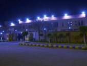 انارة مبنى ديوان محافظة بنى سويف باللون الأزرق للتوعية بمرض التوحد 