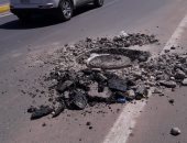 شكوى من تكسير طريق السادات بسبب عمل بالوعات الصرف الصحى بأسوان