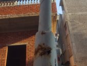 كابل كهرباء ملامس لعمود وبميت سلسيل فى الدقهلية والأهالى معرضون للصعق