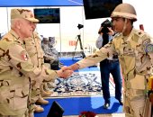 الفريق محمد فريد يشهد إحدى مراحل المناورة  " بدر  2019 " بالجيش الثالث 