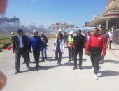 صور.. نائب رئيس الكاف يتفقد استاد الإسكندرية بصحبة عامر حسين