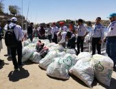 صور.. حملة شبابية لتنظيف النيل فى محمية سالوجا وغزال