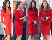جريئة ومنطلقة.. اعرفى إزاى تتميزى باللون الأحمر على طريقة "كيت ميدلتون"