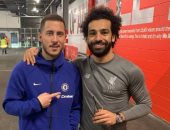 محمد صلاح ينشر صورة بصحبة هازارد على تويتر