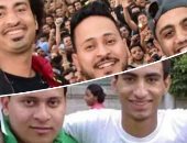 الفرق بين الصورتين 13 سنة.. ثلاثى مسرح مصر فى جامعة القاهرة قبل وبعد النجومية