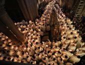 صور.. بدء احتفال المسيحيون الكاثوليك بعيد الفصح فى كنيسة القيامة بالقدس