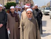 صور.. وكيل أوقاف كفر الشيخ وسط مسيرة الأئمة: المشاركة واجب وطنى وشرعى