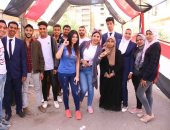 صور.. شباب مصر يشارك فى الاستفتاء بلجان مدينة نصر
