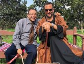 شاهد.. ماجد المصرى وحسام داغر من كواليس مسلسل "زلزال"