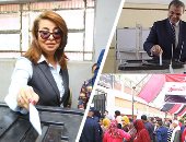 الوزراء فى مقدمة صفوف الاستفتاء لليوم الثانى.. وزيرا القوى العاملة والتضامن يدليان بصوتيهما.. الشباب يتصدرون المشهد بالأعلام.. وإقبال كثيف للمواطنين على اللجان.. وبرلمانى:   رسالة قوية للمتربصين بمصر " صور" 
