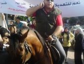 مسيرة بالمزمار البلدى والأحصنة بالشرابية لحث المواطنين على المشاركة