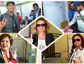 مشاركة قوية من نجوم الفن فى الاستفتاء على التعديلات الدستورية خلال 3 أيام..لبلبة وحكيم يرتديان علم مصر أثناء التصويت ..ومنير ورمضان ونبيلة وحكيم وياسر وسمية ومى عز الدين وصابرين وفيفى يلبون النداء الوطنى