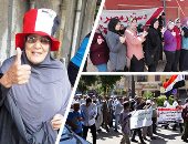 "انزل.. قول رأيك".. مسيرات حاشدة فى ثالث أيام الاستفتاء لحث المواطنين على المشاركة.. مسيرة لعلماء الدين بالدقهلية.. وحشود نسائية وشبابية أمام اللجان ببورسعيد.. واحتفالات على أنغام الأغانى الوطنية بالشرقية.. صور