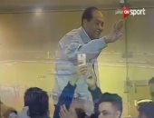 فيديو.. المشير طنطاوى فى الدفاع الجوى لمتابعة مباراة الزمالك وبيراميدز