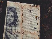 قارئ فنان يبدع فى رسم اللوحات بالفحم والرصاص ويشاركها مع اليوم السابع