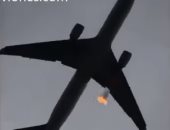 فيديو.. اشتعال النار فى محرك طائرة ركاب إسرائيلية يثير الذعر