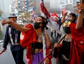 صور.. مسيرة فى طوكيو ضد النظام الإمبراطورى باليابان