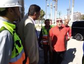 أبو ريدة ومجاهد وفضل يزورون استاد الإسكندرية