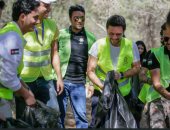 صور.. ولى عهد الأردن يشارك فى حملة للنظافة وحماية البيئة فى غابة الحسبان