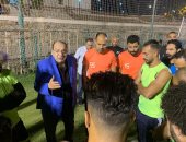 صور.. محمد عادل يجتمع مع لاعبى المقاولون العرب فى حضور النحاس 