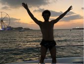 محمد صلاح يحتفل بجائزة "الحذاء الذهبي" فى دبي