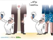 كاريكاتير.. تنظيم الحمدين بيشجع الكسبان فى أزمة أمريكا وإيران